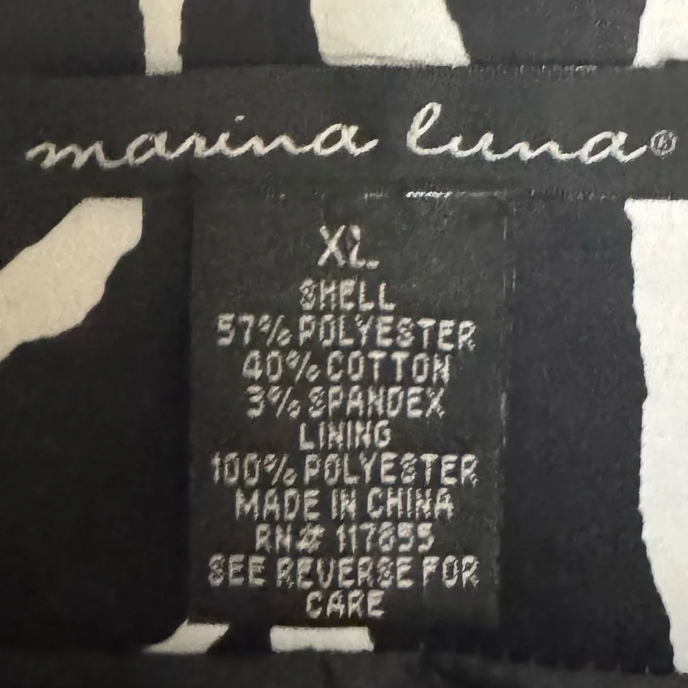 Marina Luna Black and White Zebra Print Blazer - Picture 4 of 4